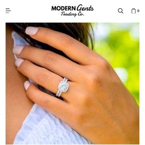 Sterling silver wedding set